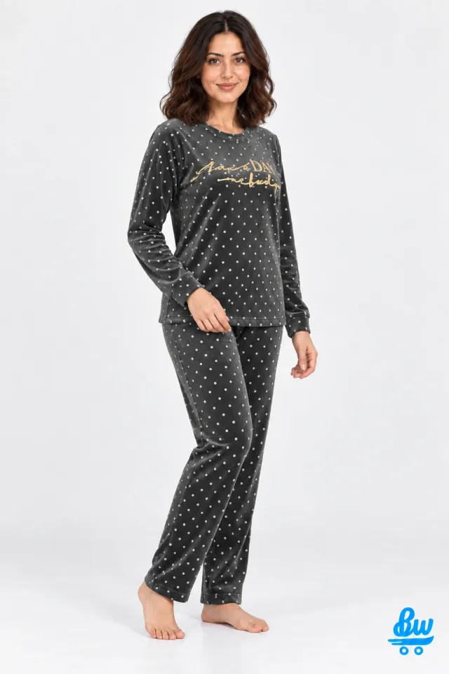 بيجامة COCO Home wear حريمي شتوي قطيفة قطعتان - 727