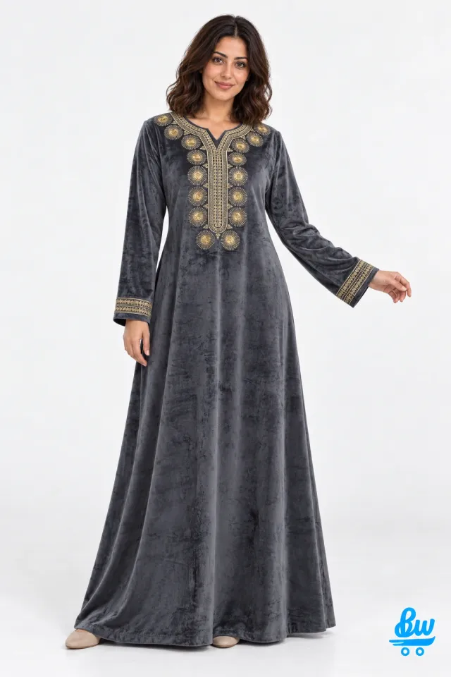 عباية بيتي COCO Home wear حريمي شتوي قطيفة - 755
